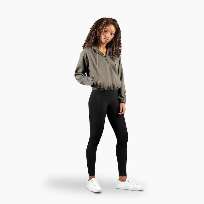 Women's Chill Half Zip Cropped Hoodie